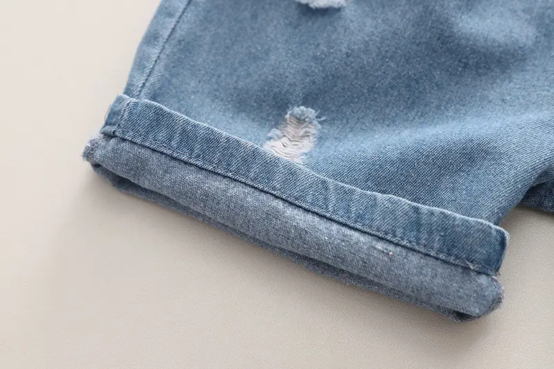 0-5Yr Boys Shorts Suit White Orange Denim Shorts — feature 15