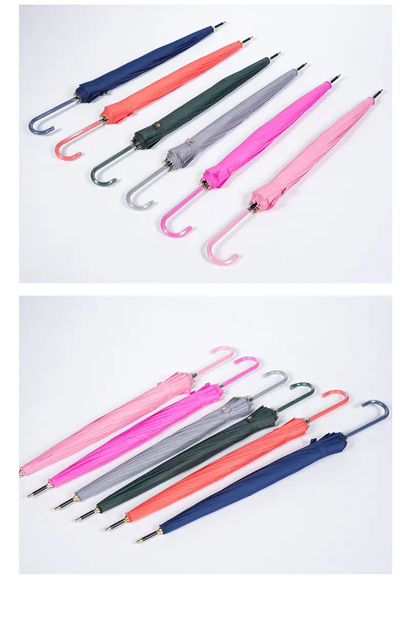 Japanese Style Long Handle Umbrella with Fresh Leather Handle — feature 10