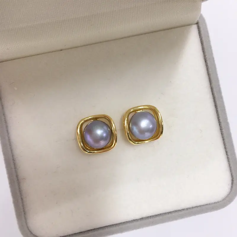 Natural Pearl Earrings for Women 18K Gold Filled - Image 4