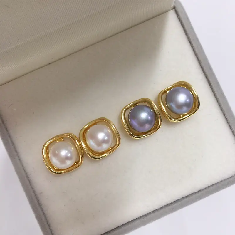 Natural Pearl Earrings for Women 18K Gold Filled - Image 5