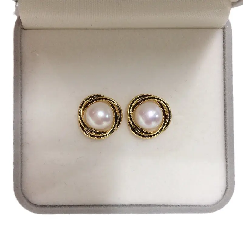 Natural Pearl Earrings for Women 18K Gold Filled - Image 5