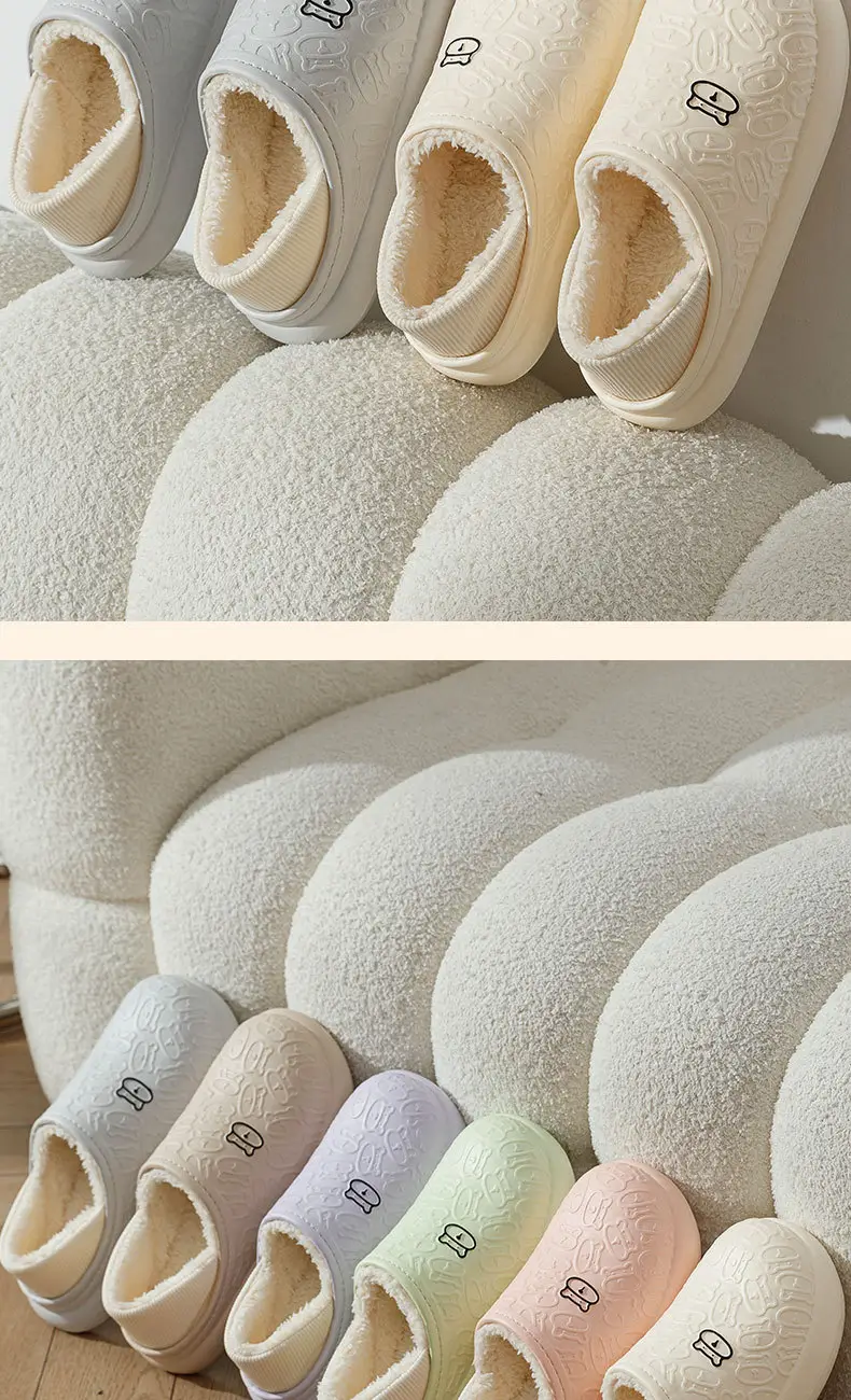 2023 new cotton slippers women's autumn and winter waterproof non-slip fleece-lined warm couple's home outdoor cotton-padded shoes men — feature 10
