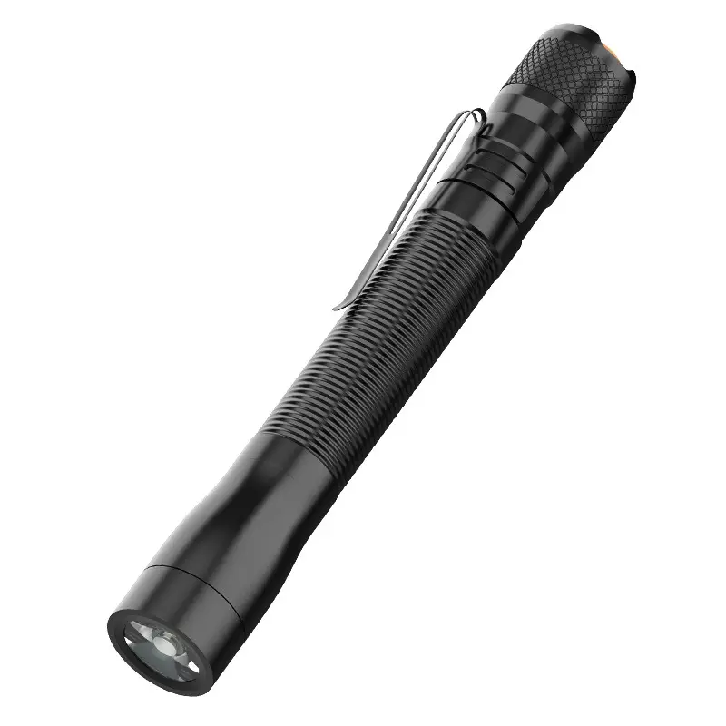 Aluminum Laser Light Pen Clip Handheld White Flashlight