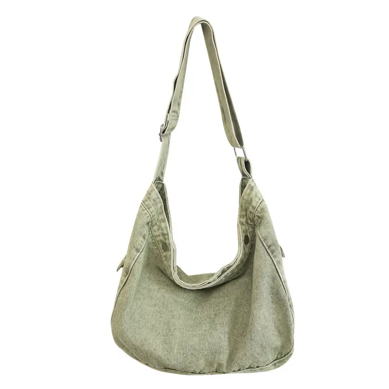 Women's Purple Crossbody Denim Bag Retro Style - Image 2