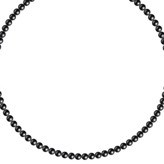 New Large Particle Beaded Natural Black Agate Chalcedony Necklace Women's Exquisite Light Luxury Design Vintage Unique Clavicle Chain - Image 5