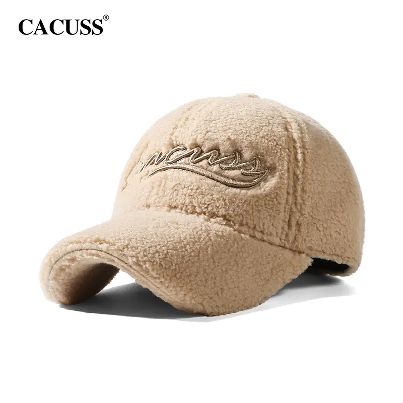 Warm Velvet Peaked Cap for Men with Embroidery - Image 2
