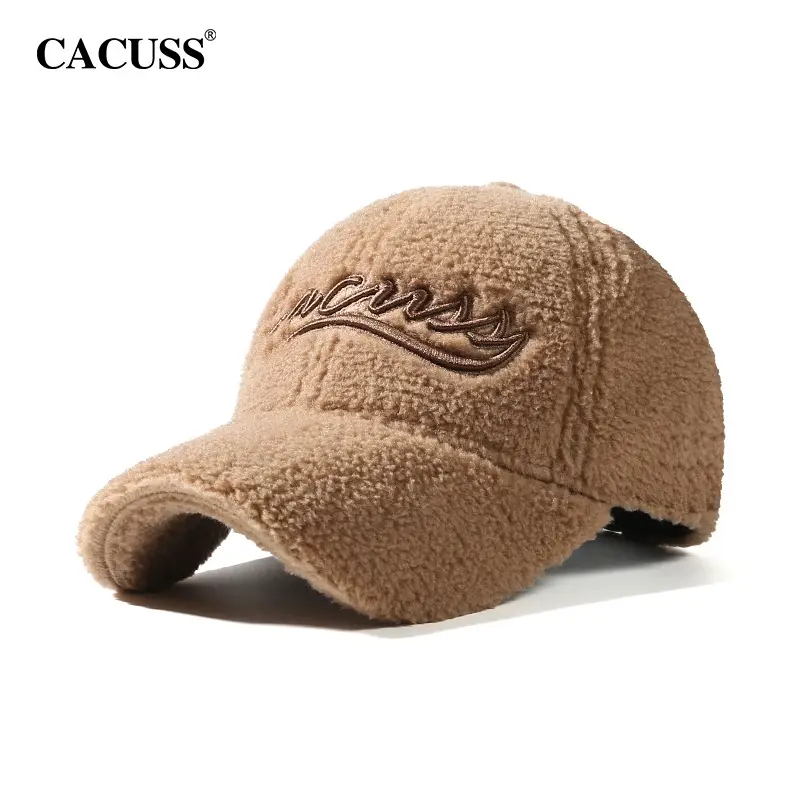 Warm Velvet Peaked Cap for Men with Embroidery - Image 5