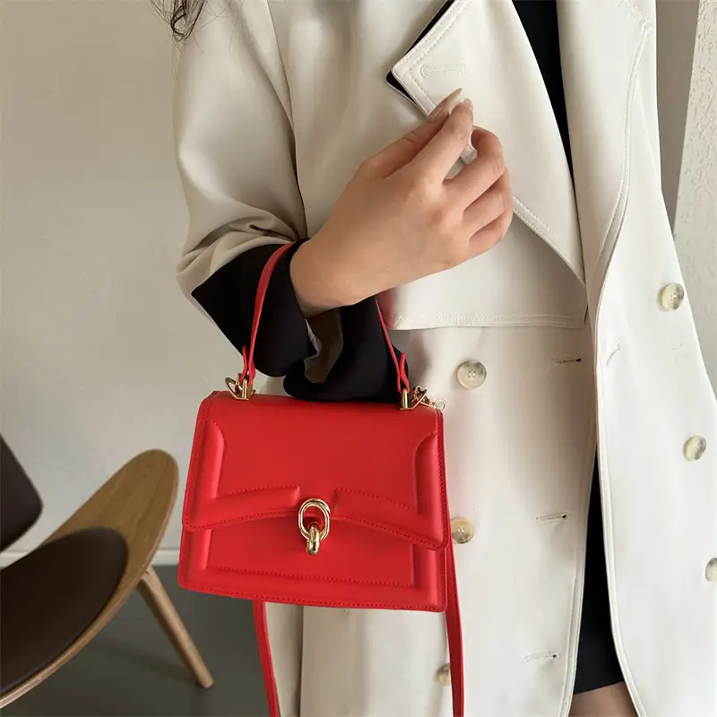 Red Women's Shoulder Messenger Bag 2023 Winter - Image 6