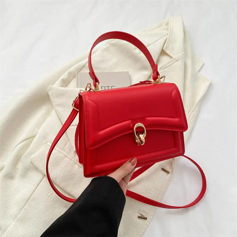Red Women's Shoulder Messenger Bag 2023 Winter - Image 4