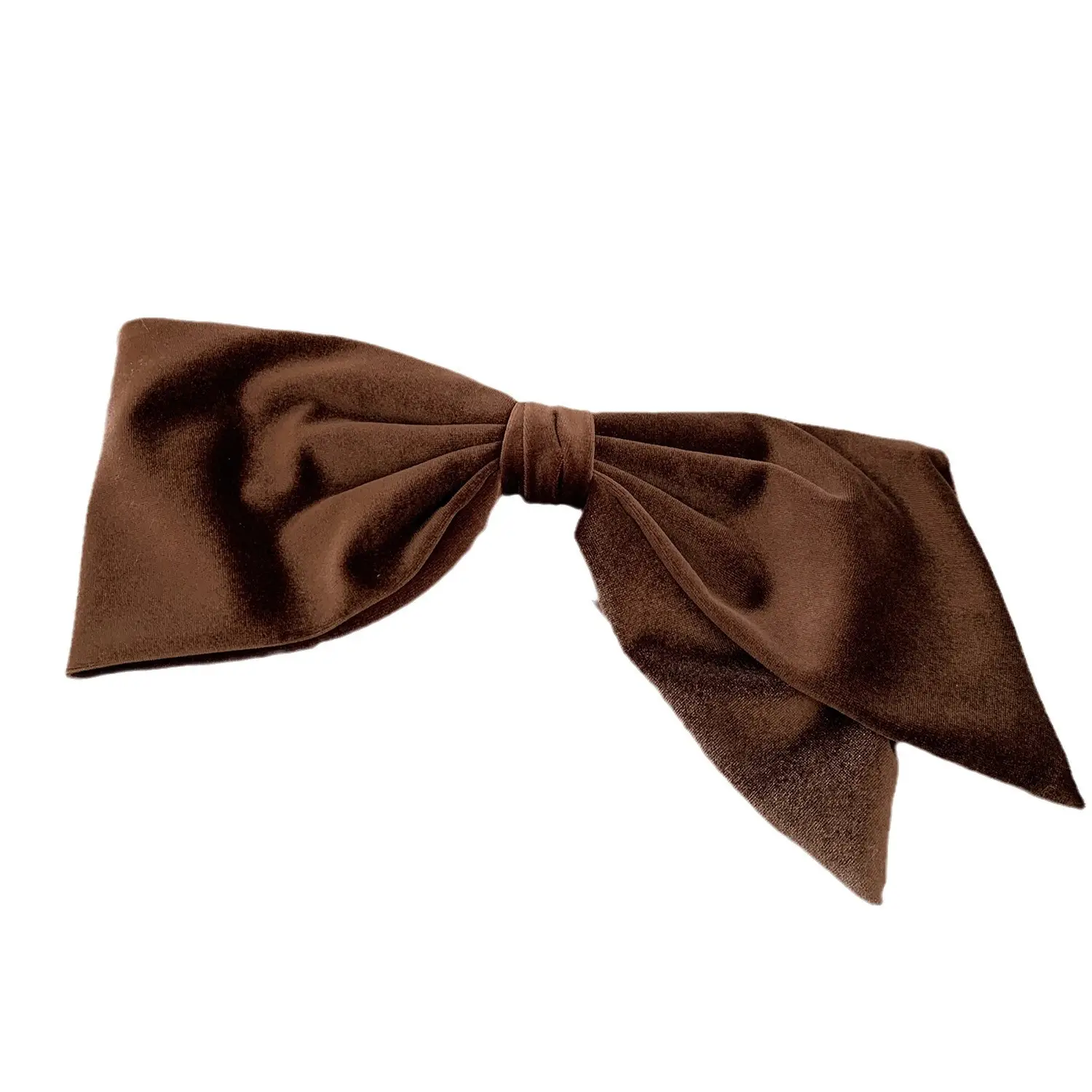 Black Velvet Satin Double Bow Hairpin with Horizontal Clip - Image 8