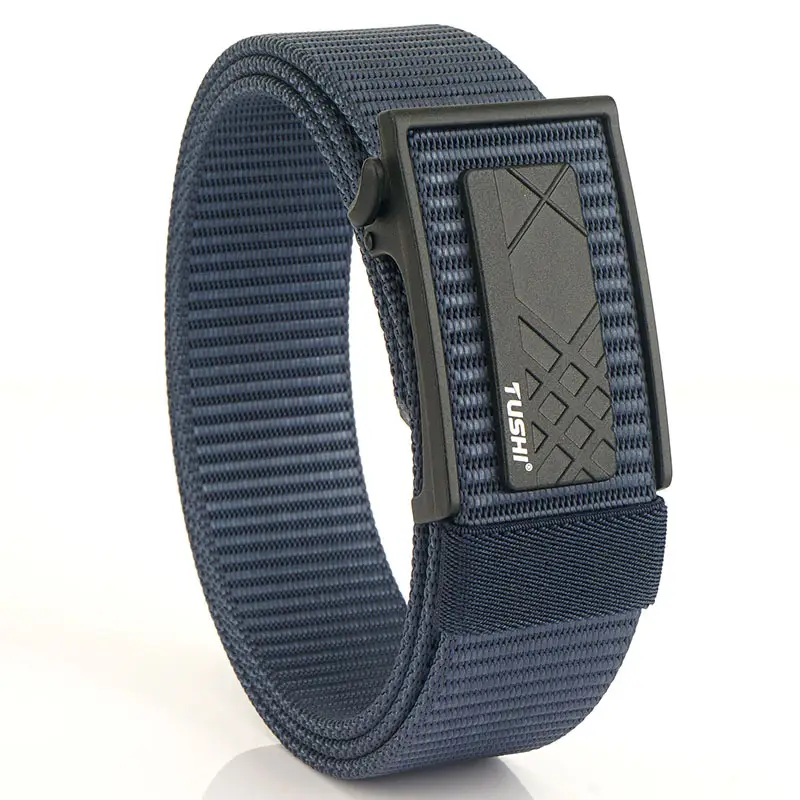 Men's Navy Blue Toothless Automatic Buckle Belt 3.8cm - Image 4