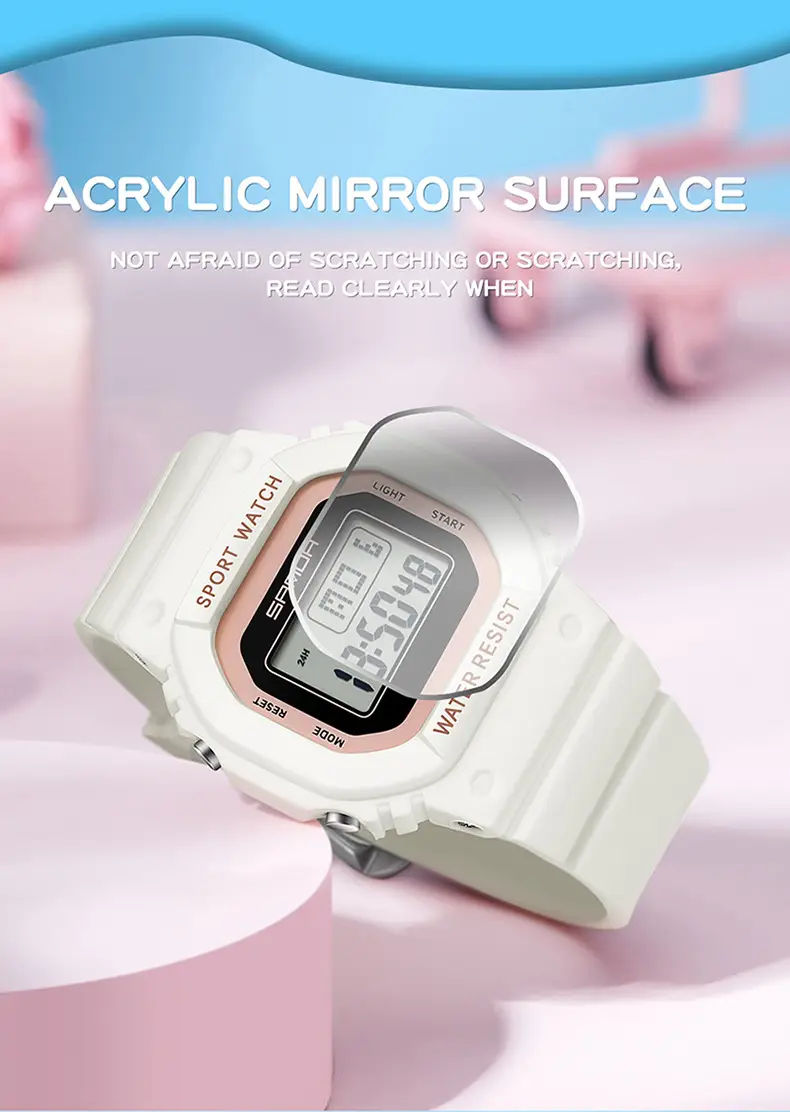Sanda New Small Square Multi-Function Electronic Watch Sports Waterproof Luminous — feature 29
