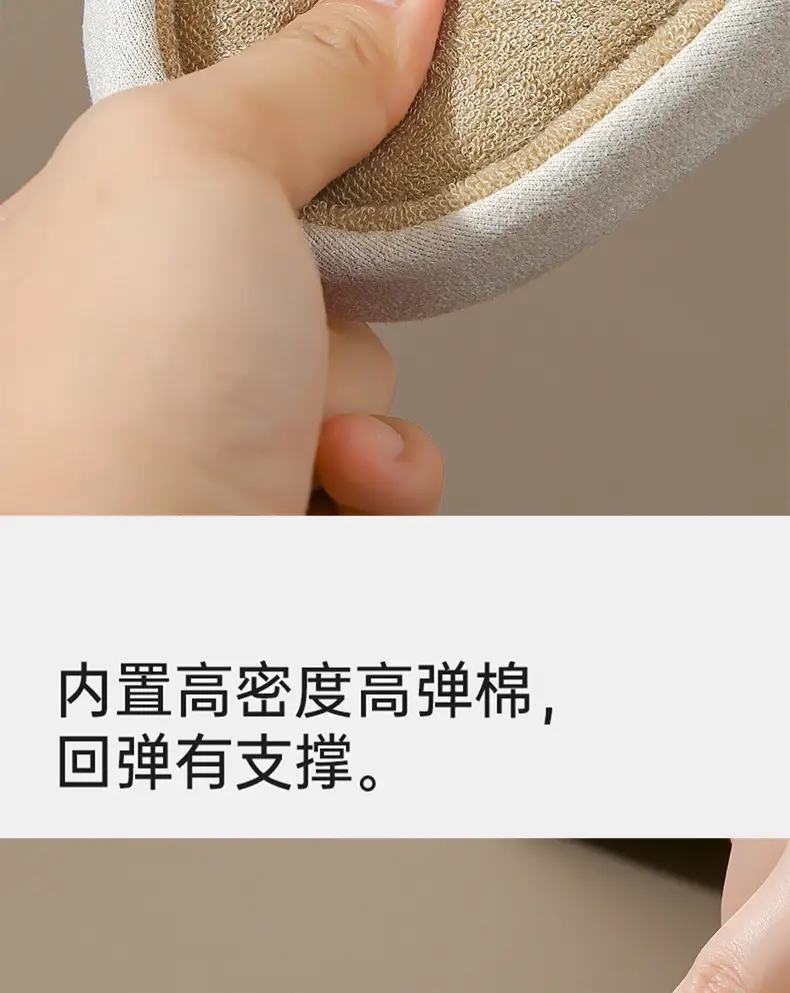 [in stock] Spring and Autumn home silent cotton slippers men and women soft bottom indoor simple couple wooden floor silent Japanese and Korean — feature 5