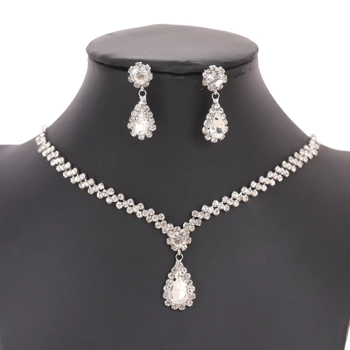 Diamond Tassel Earrings Two-Piece Set for Women - Image 6