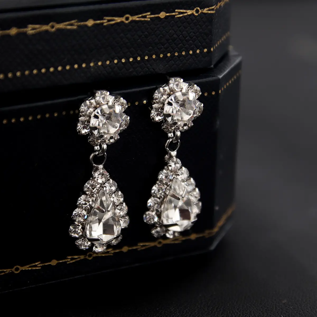 Diamond Tassel Earrings Two-Piece Set for Women - Image 2