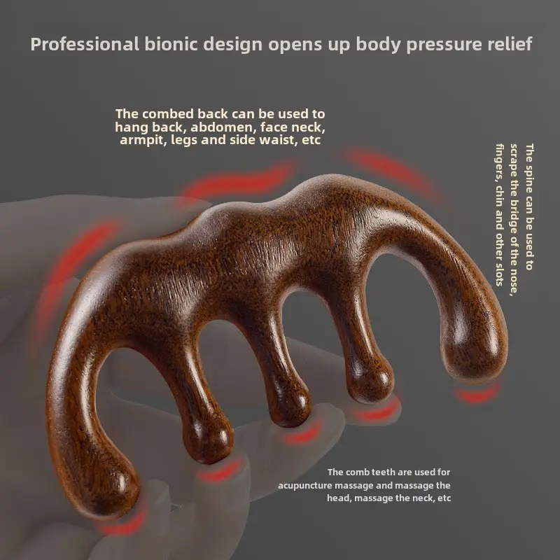 Sandalwood Eye Massager Comb for Eye Week Protection - Image 56