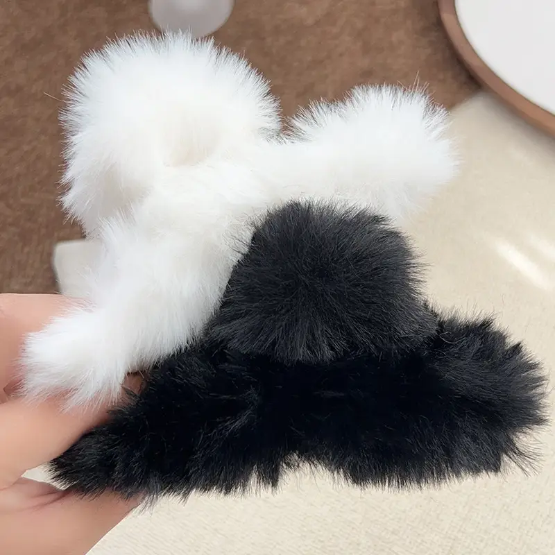 Autumn Winter Plush Hair Grab Clips Extra Large - Image 8