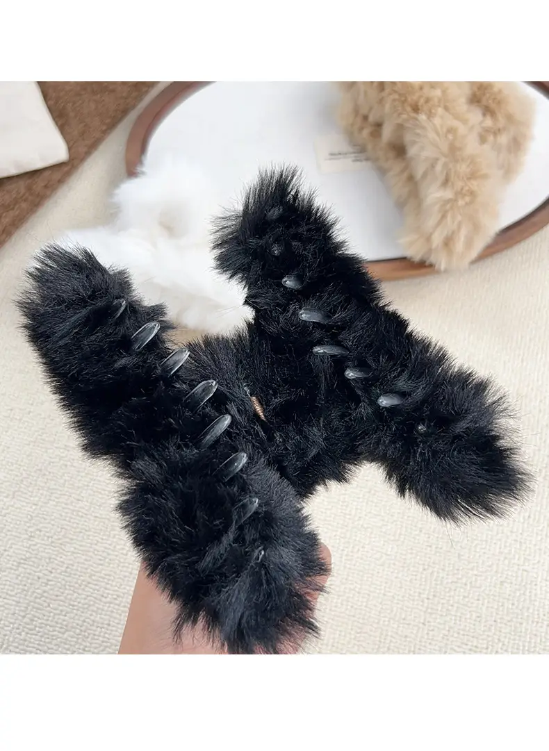 Autumn Winter Plush Hair Grab Clips Extra Large — feature 11