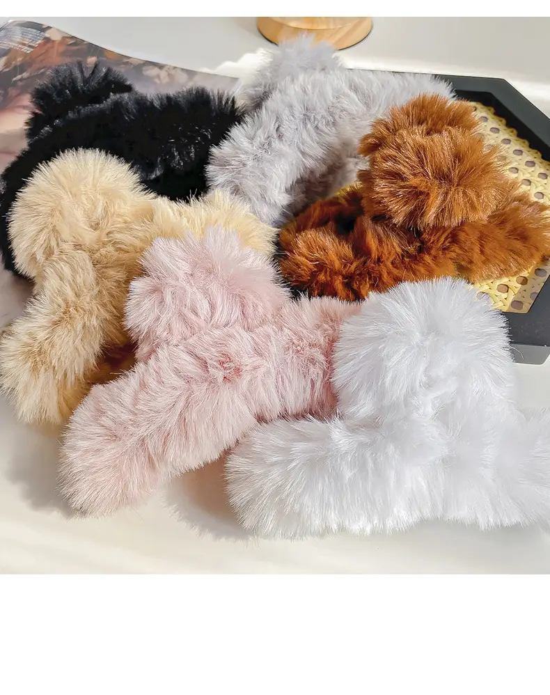 Autumn Winter Plush Hair Grab Clips Extra Large — feature 13