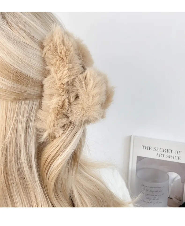 Autumn Winter Plush Hair Grab Clips Extra Large — feature 8