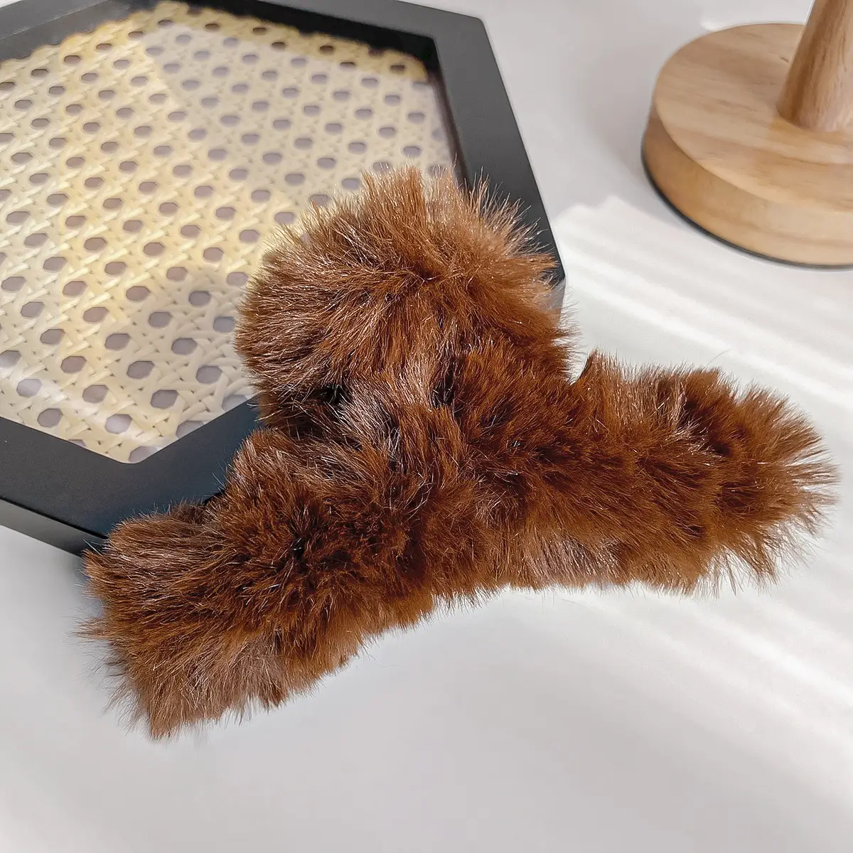Autumn Winter Plush Hair Grab Clips Extra Large - Image 5