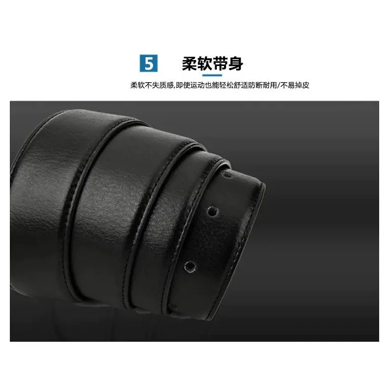 Men's Real Belt 38W Punching Screw World Buckle Gift Box — feature 12