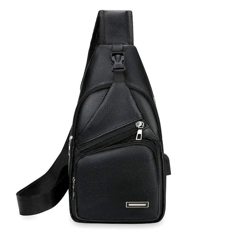 Black Crossbody Bag for Men Winter Casual - Image 8