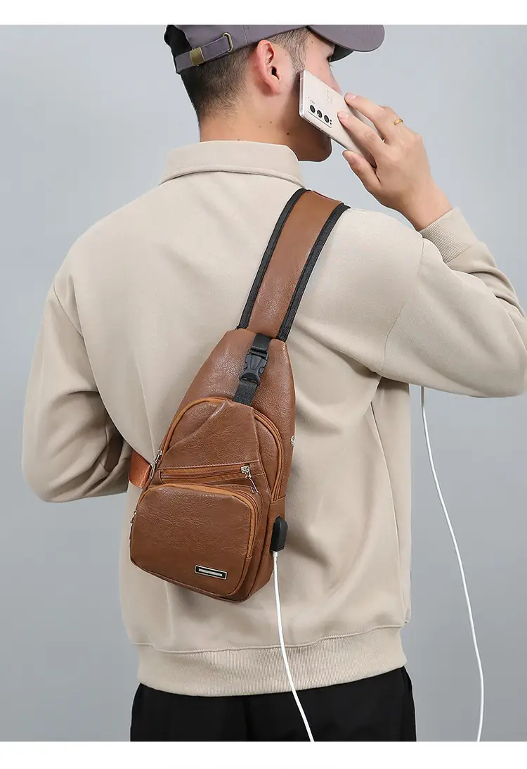 Black Crossbody Bag for Men Winter Casual — feature 13