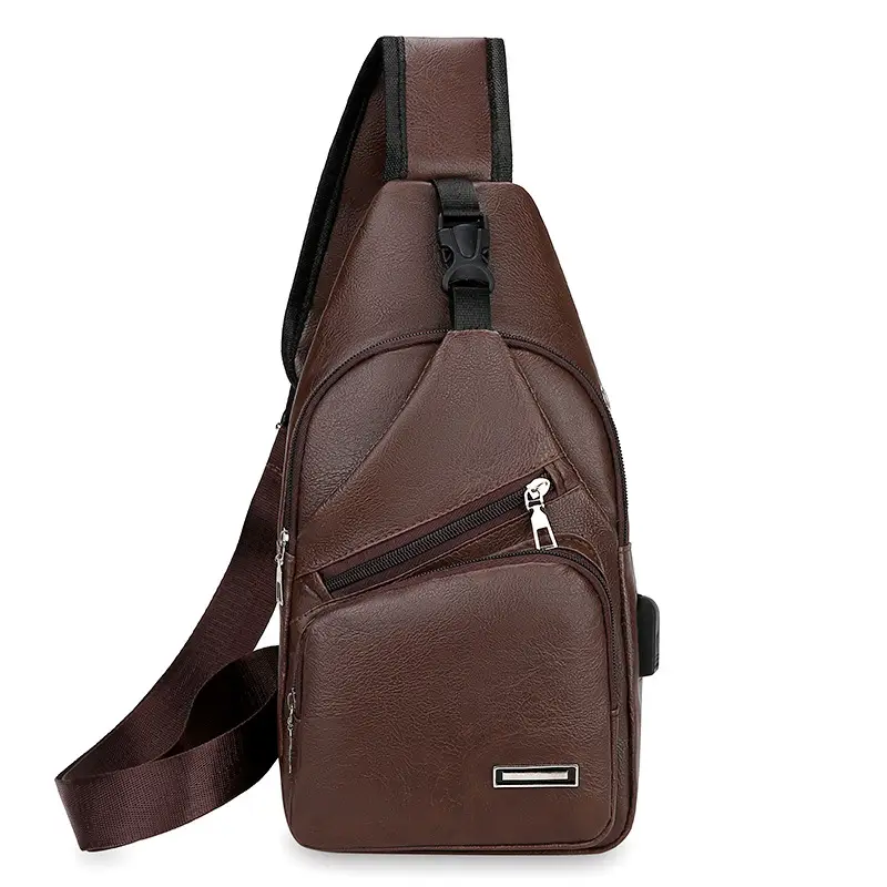 Black Crossbody Bag for Men Winter Casual - Image 3