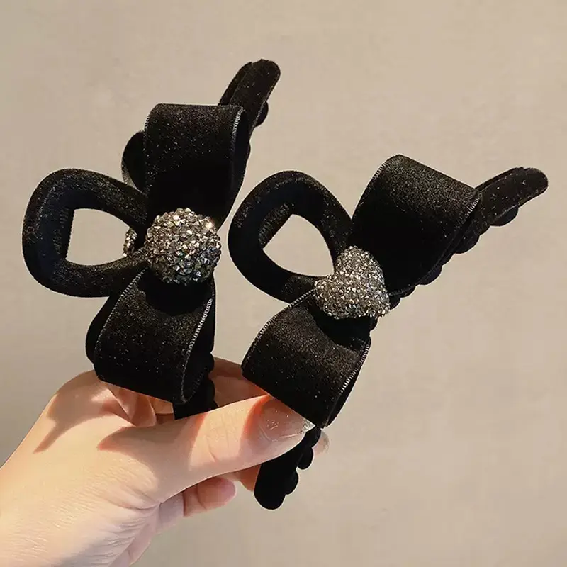 Black Sparkly Hair Grabber Bow for Women — feature 7