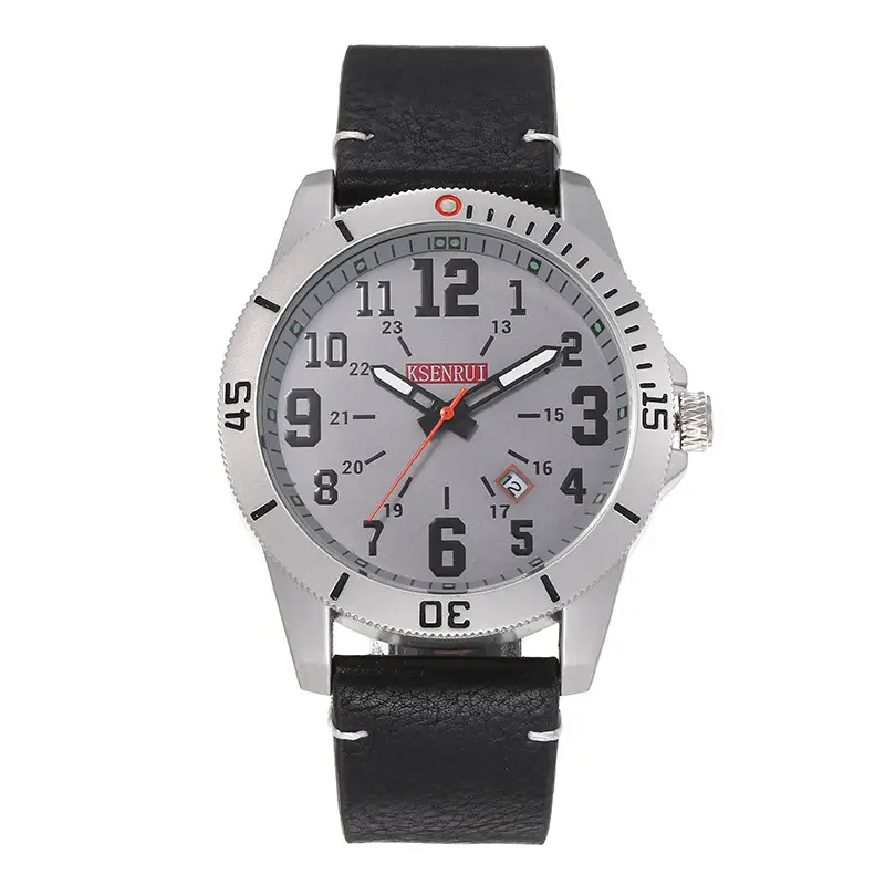Men's Waterproof Quartz Watch Brown Leather Band 511 - Image 6