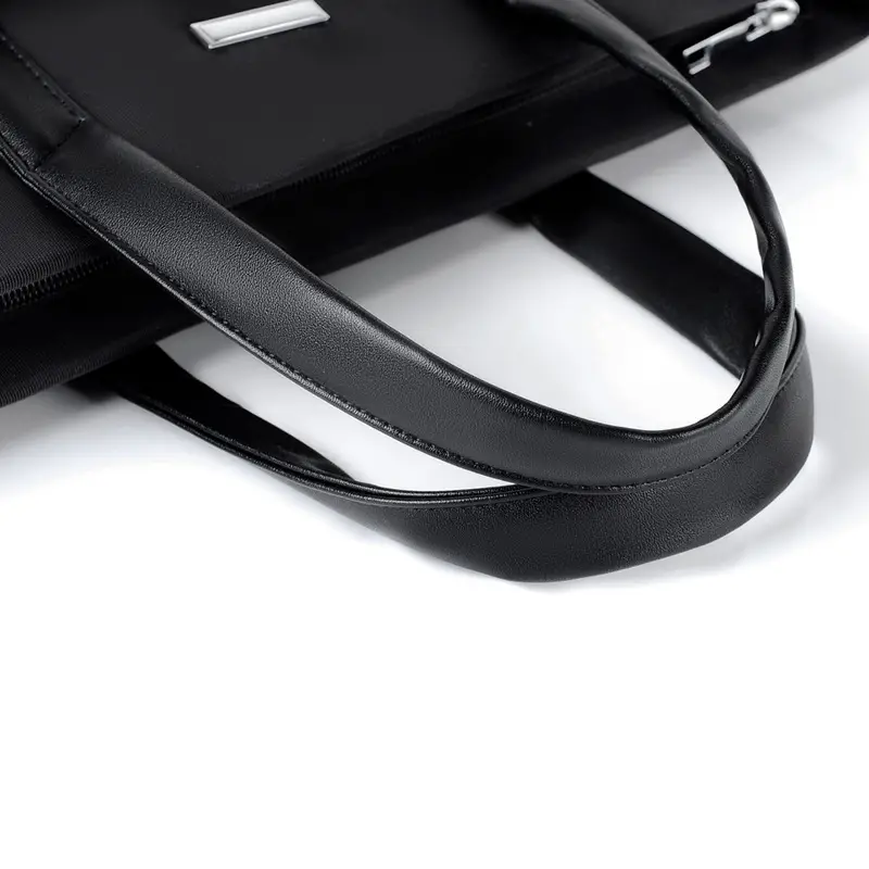 Men's Black Tote Bag Large Capacity Multi Layer Portable - Image 5