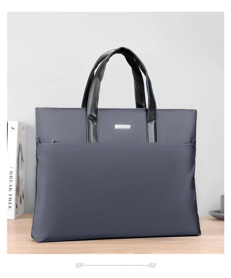 Men's Black Tote Bag Large Capacity Multi Layer Portable — feature 18