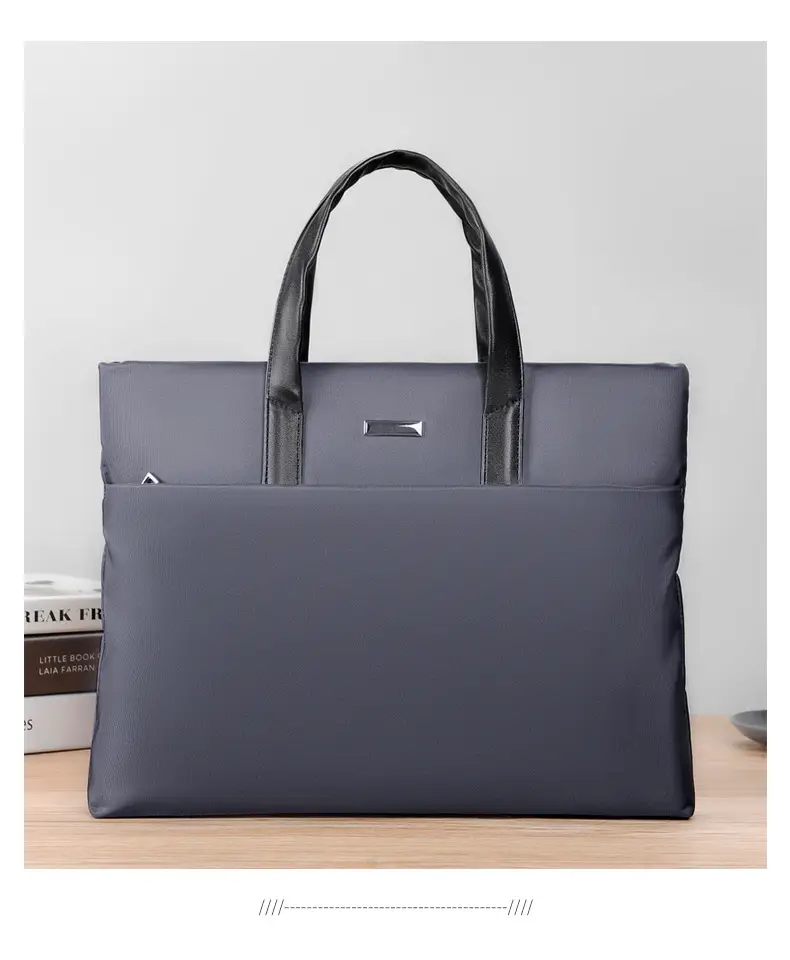 Men's Black Tote Bag Large Capacity Multi Layer Portable — feature 19