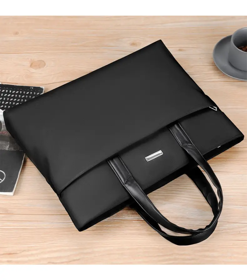 Men's Black Tote Bag Large Capacity Multi Layer Portable — feature 22