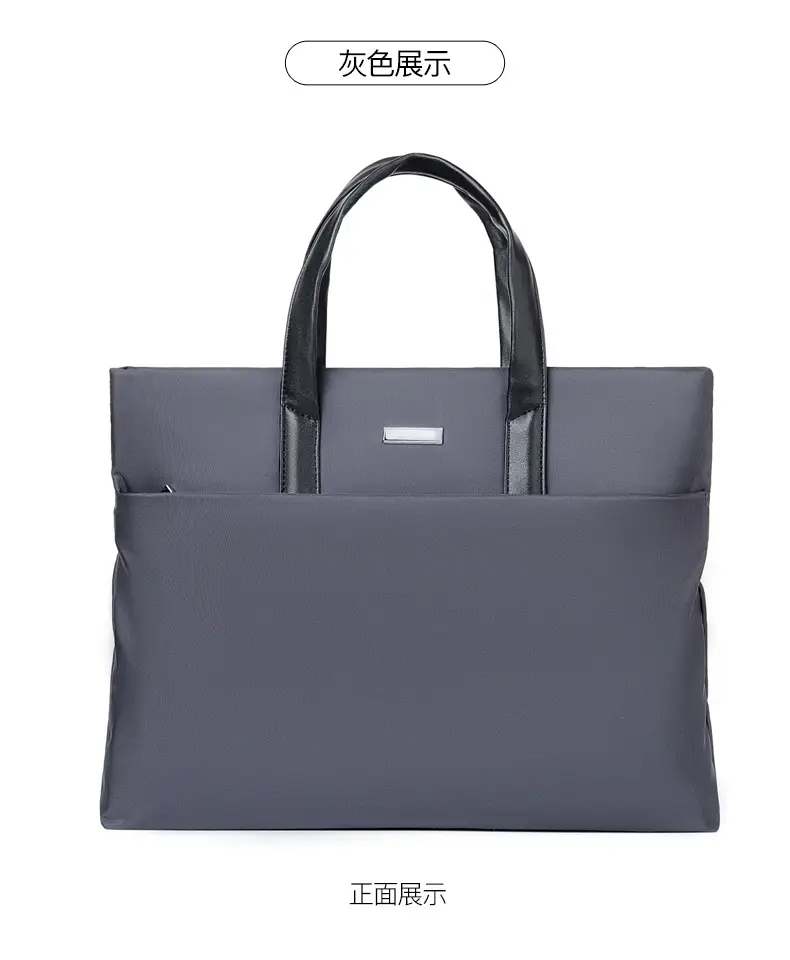 Men's Black Tote Bag Large Capacity Multi Layer Portable — feature 24