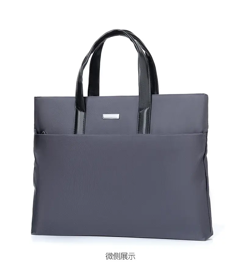 Men's Black Tote Bag Large Capacity Multi Layer Portable — feature 25