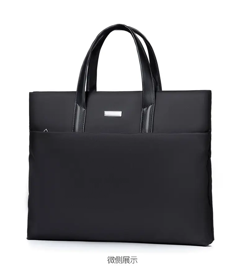 Men's Black Tote Bag Large Capacity Multi Layer Portable — feature 29