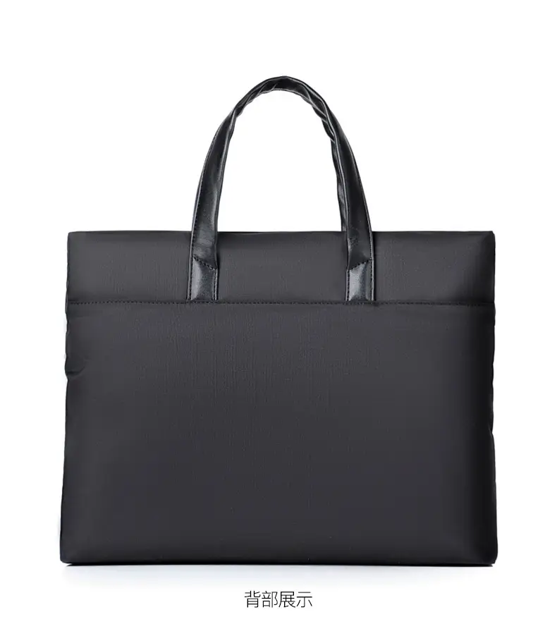 Men's Black Tote Bag Large Capacity Multi Layer Portable — feature 31