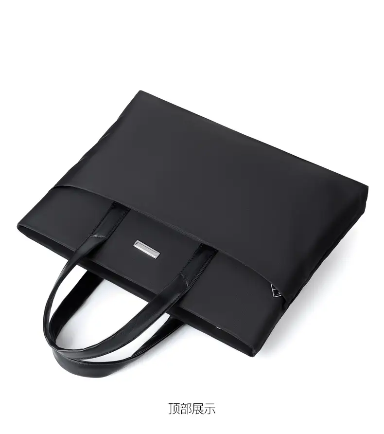 Men's Black Tote Bag Large Capacity Multi Layer Portable — feature 32
