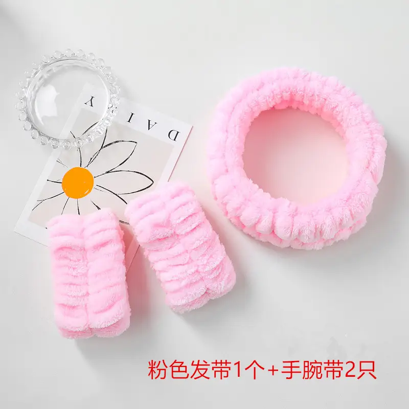 Soft Plush Hair Bands for Face & Wrist Use
