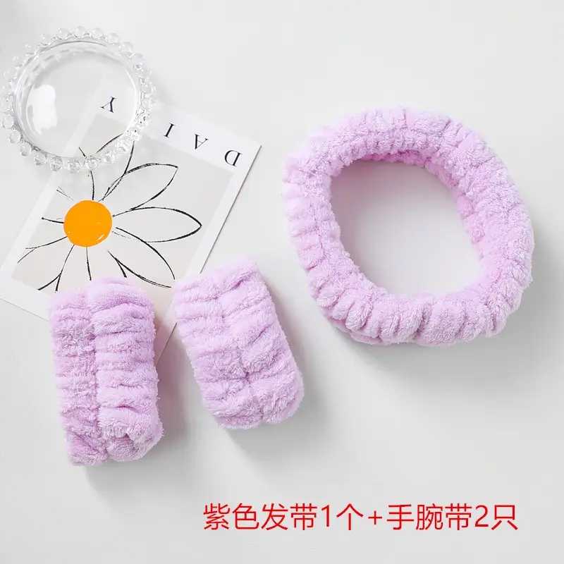 Soft Plush Hair Bands for Face & Wrist Use