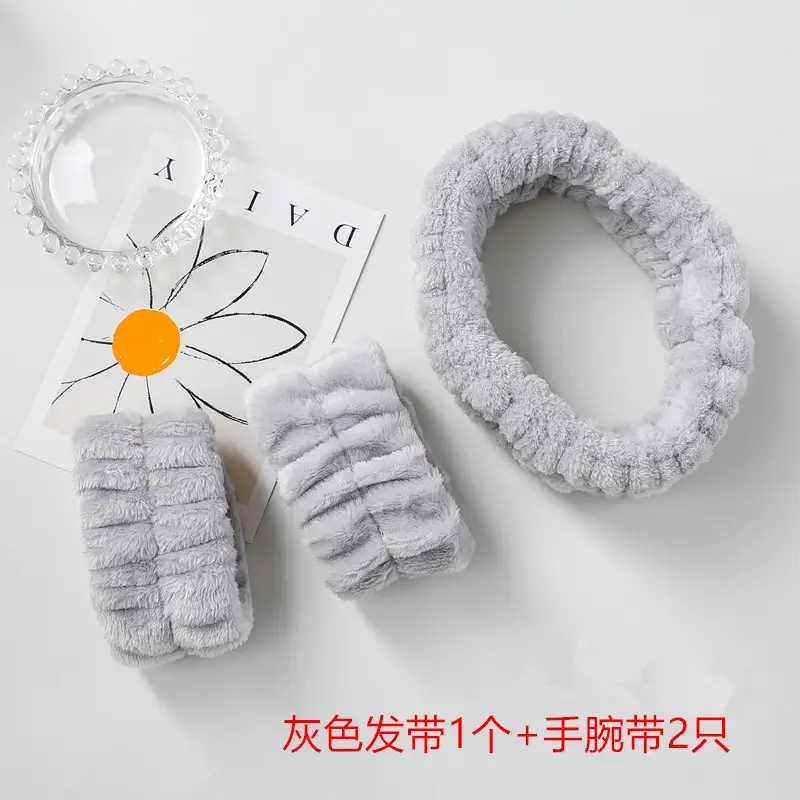 Soft Plush Hair Bands for Face & Wrist Use