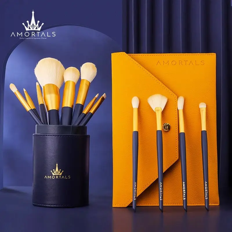 Ermu Makeup Brush Set for Women with Storage Tube - Image 13