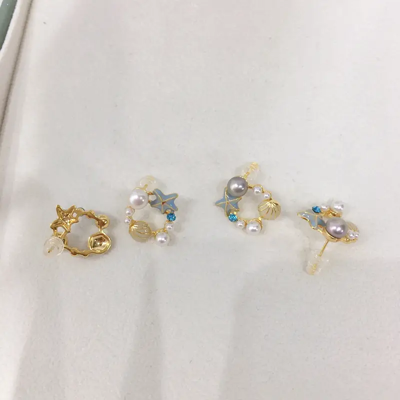 Cute Star Shell Pearl Earrings for Women 18K Gold — feature 6