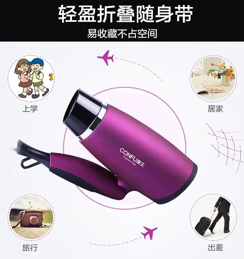 Kangfu 3110 1800W 3-Gear Hair Dryer White — feature 14