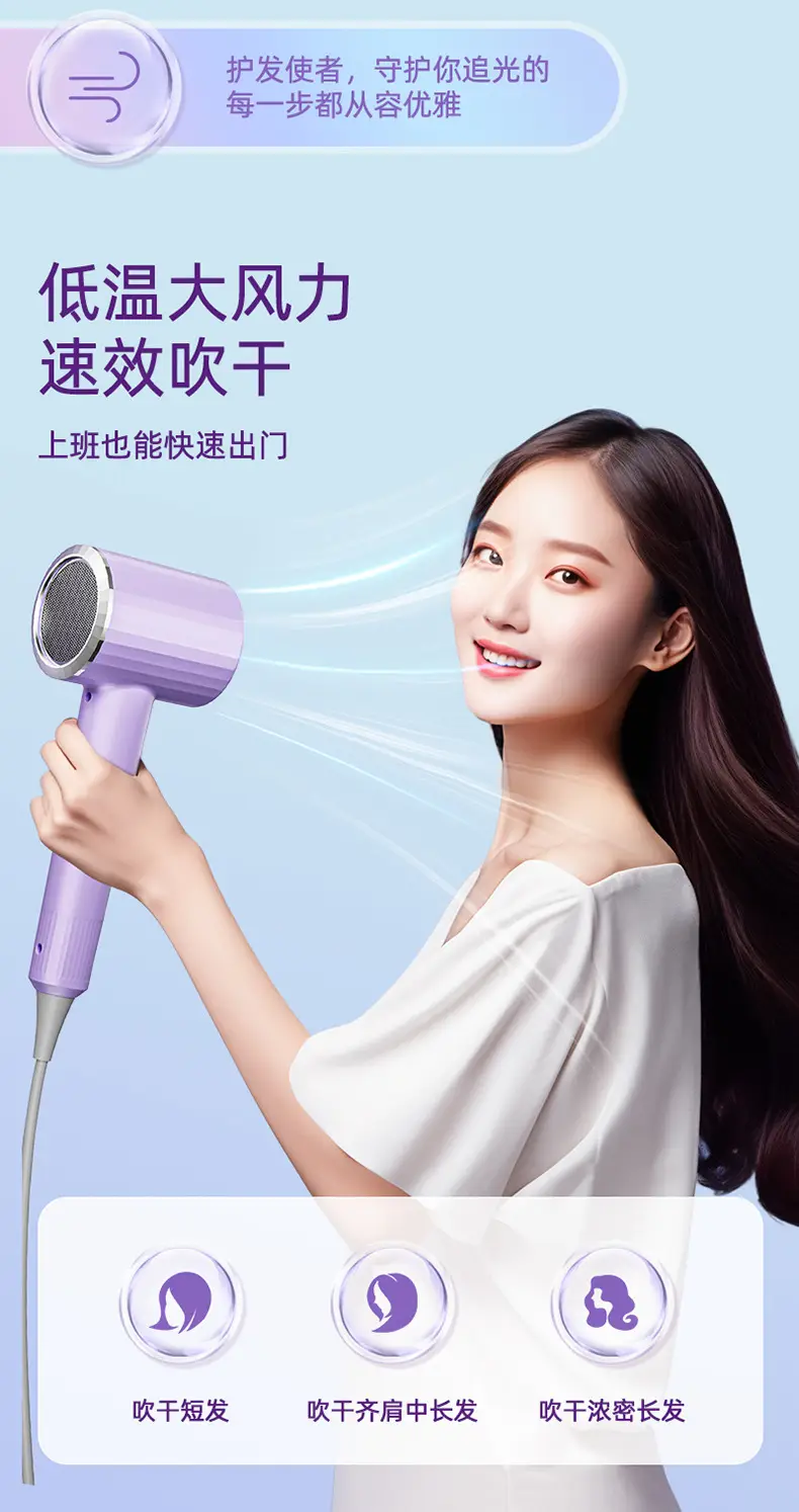 High Speed Hair Dryer 2000W Purple — feature 13