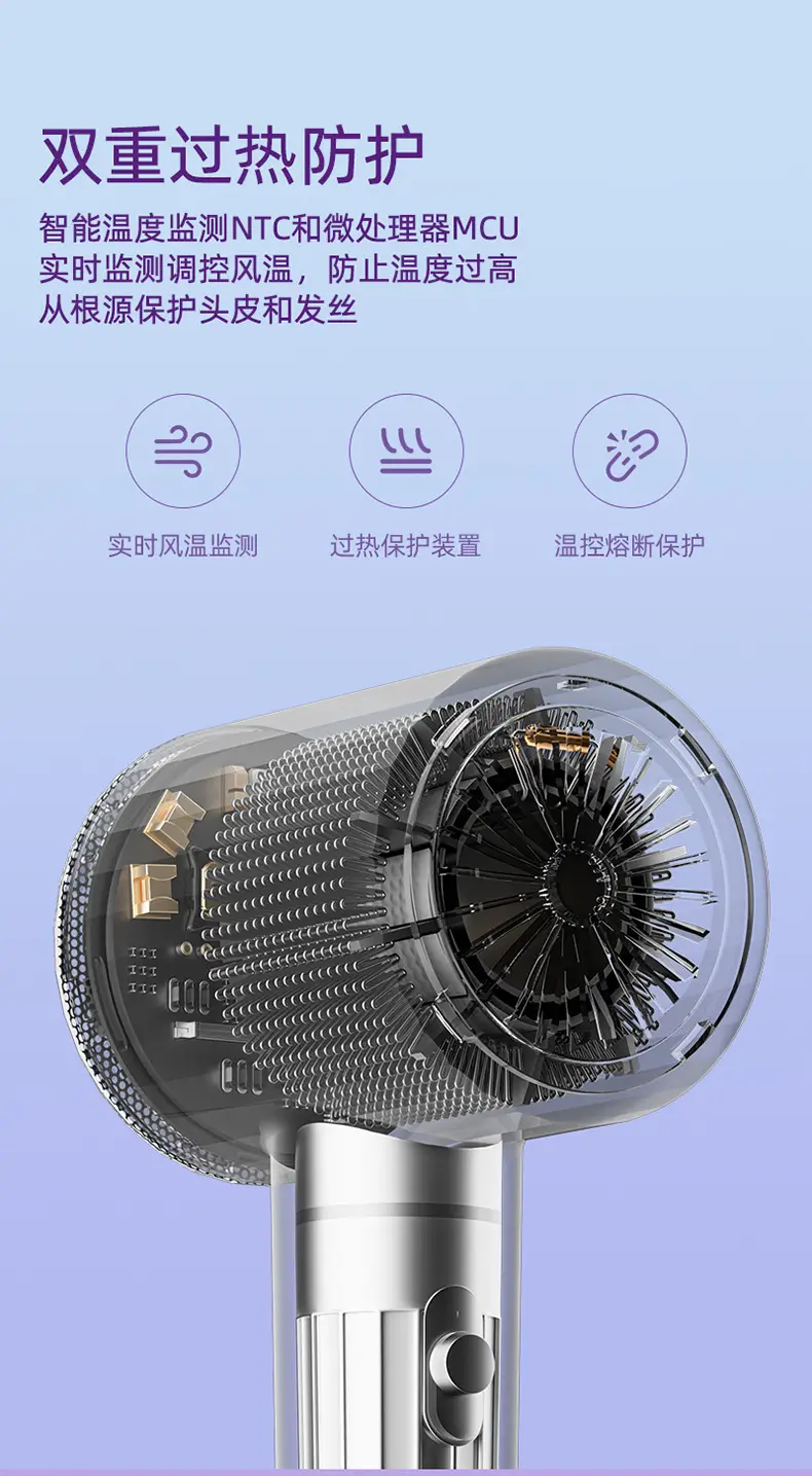 High Speed Hair Dryer 2000W Purple — feature 17