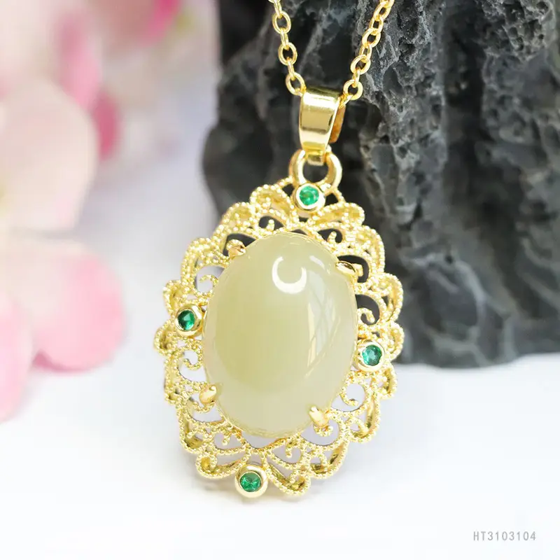 Guan Yu Jade Pendant Clear Water Material Necklace - Image 5