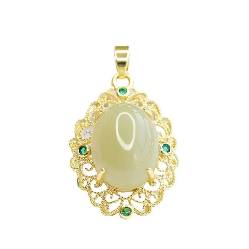 Guan Yu Jade Pendant Clear Water Material Necklace - Image 6